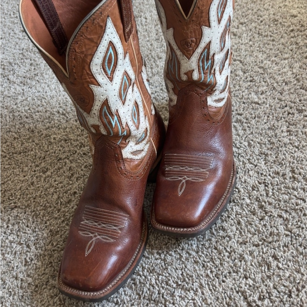 Ariat Brown and Cream Men's Boots